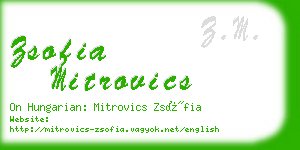 zsofia mitrovics business card